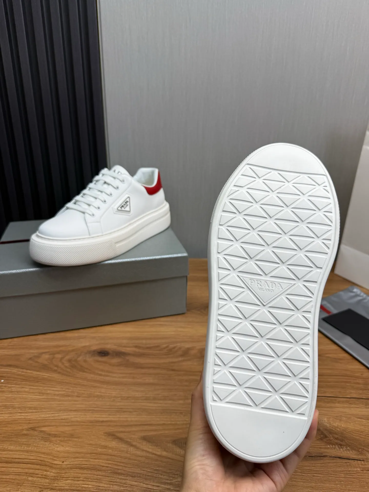 Men's shoes 💰560💰 [PRADA] Men's shoes are popular in the counter, official website is synchronized, 1 high-quality shipment ✔️Original cowhide upper + cowhide lining, 1🆚1 replica, original sole, 38-45 (45 customized, non-refundable)